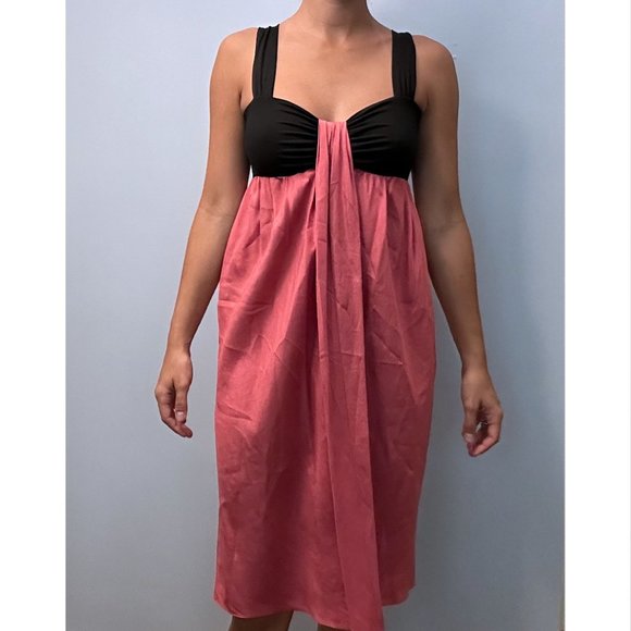 Donna Karan Black & Pink Silk Nightgown Size Small - Picture 2 of 6